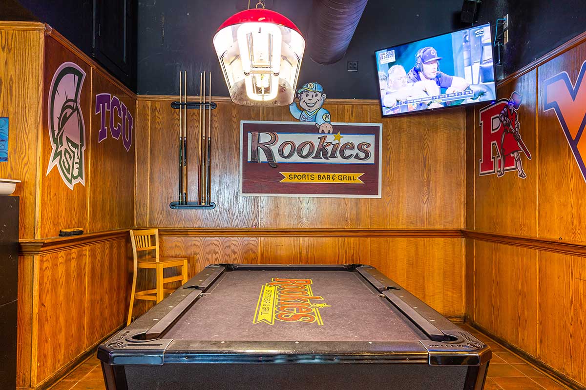 Interior, pool table